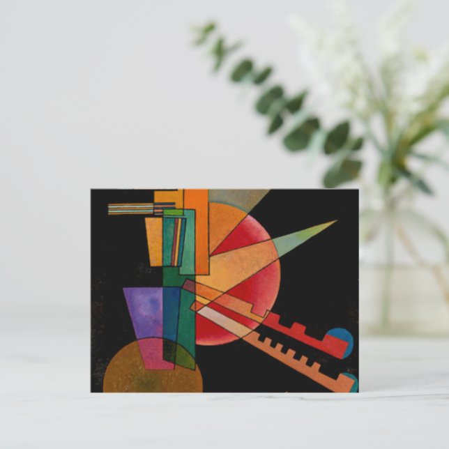Kandinsky - Abstract Interpretation Holiday Postcard (Standing Front)