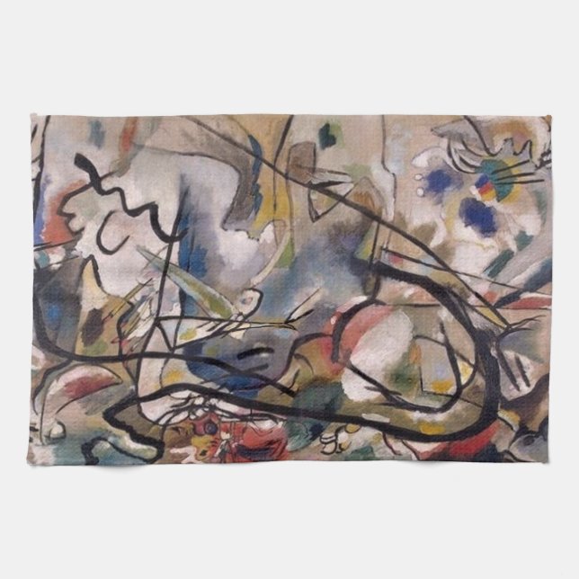 Kandinsky Abstract Kitchen Towel (Horizontal)