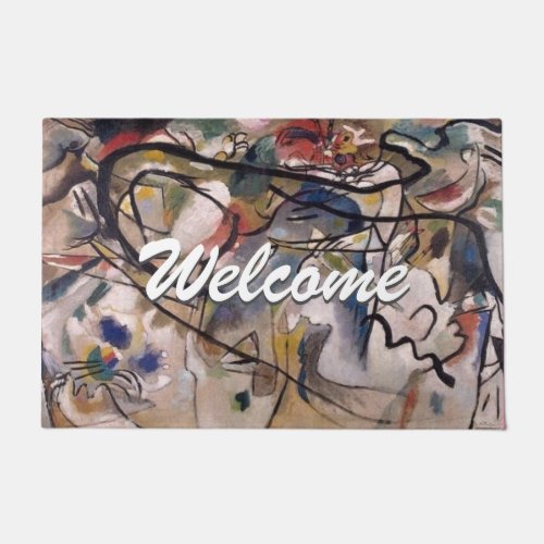 Kandinsky Abstract Modern Art Professional Welcome Doormat