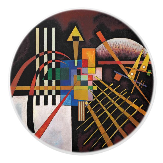 Kandinsky Abstract Painting Classical Artwork Ceramic Knob (Front)
