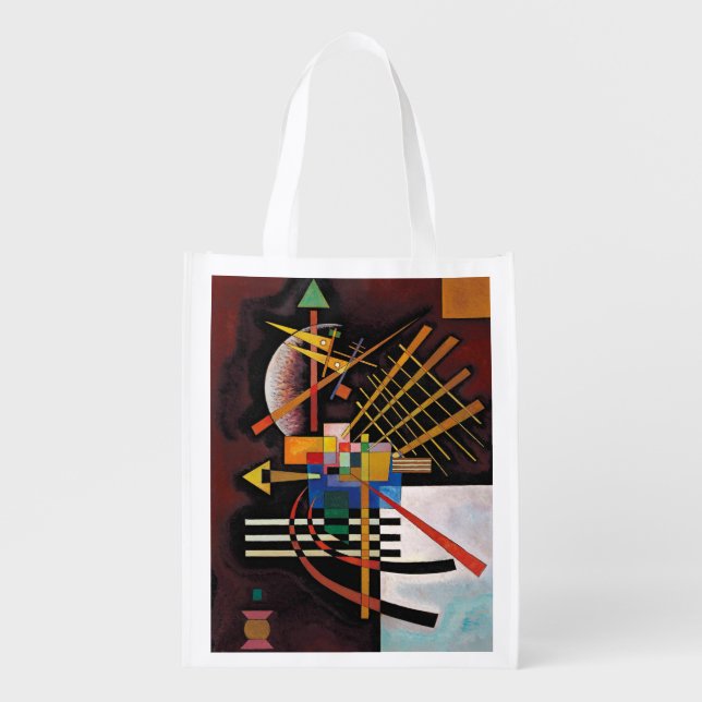 Kandinsky Abstract Painting Classical Artwork Grocery Bag (Front)