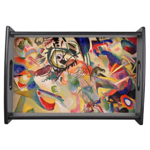 Kandinsky Abstract Painting Classical Artwork Serving Tray
