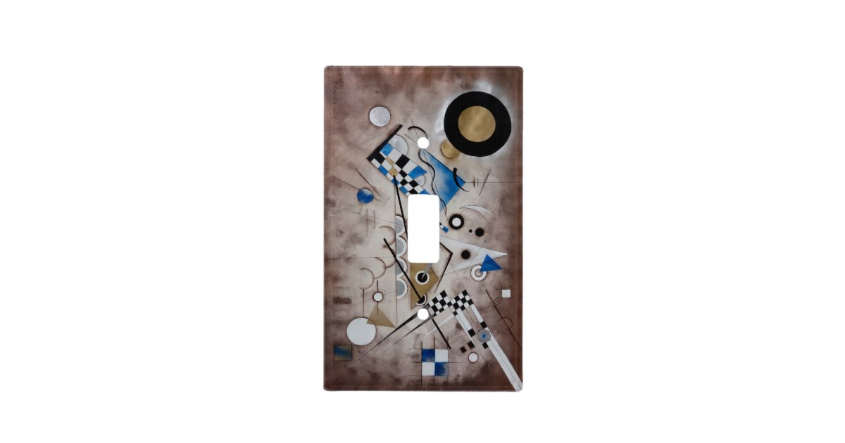 Kandinsky Abstract Painting Mid Century Modern Art Light Switch Cover