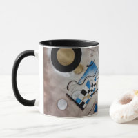 Kandinsky abstract painting mid century modern art mug