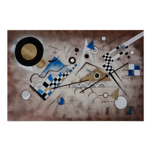 Kandinsky abstract painting mid century modern art poster (Front)