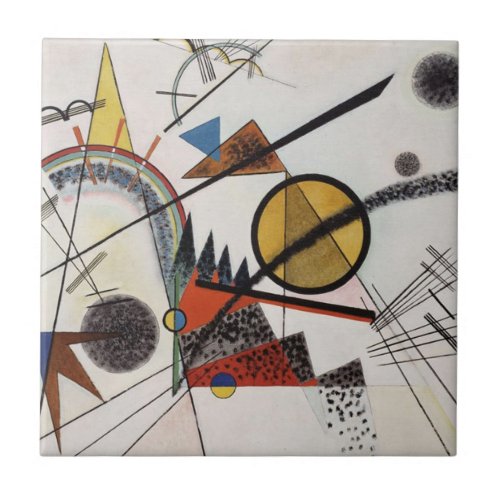 Kandinsky Abstract Painting Modern Art Master Ceramic Tile