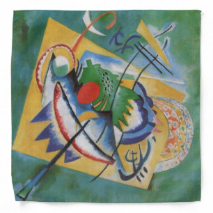Kandinsky Abstract Painting Red Oval Bandana