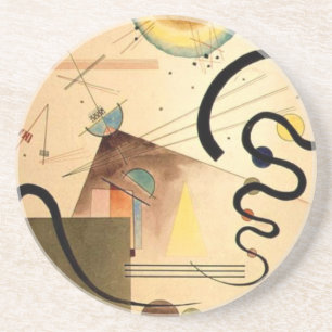 Kandinsky Abstract Sandstone Coaster