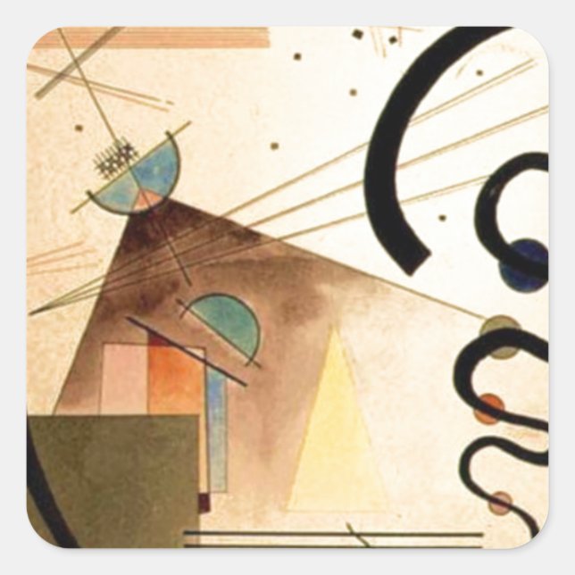 Kandinsky Abstract Square Sticker (Front)