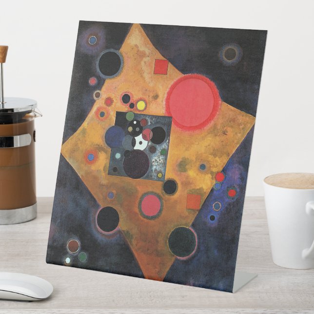 Kandinsky - Accent on Rose, Pedestal Sign (In SItu)