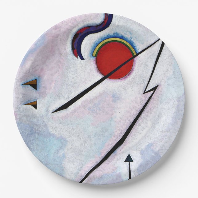 Kandinsky - Angular Line Paper Plates (Front)