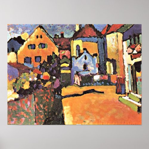 Kandinsky artwork, Grungasse in Murnau, Poster