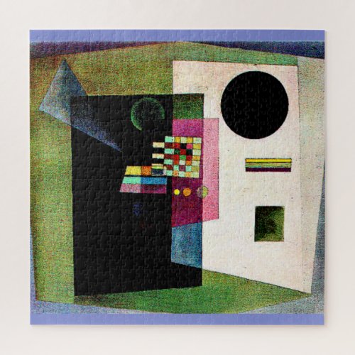 Kandinsky _ Asserting colorful artwork Jigsaw Puzzle