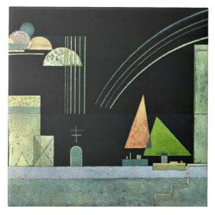Kandinsky - At Rest, famous abstract artwork Ceramic Tile