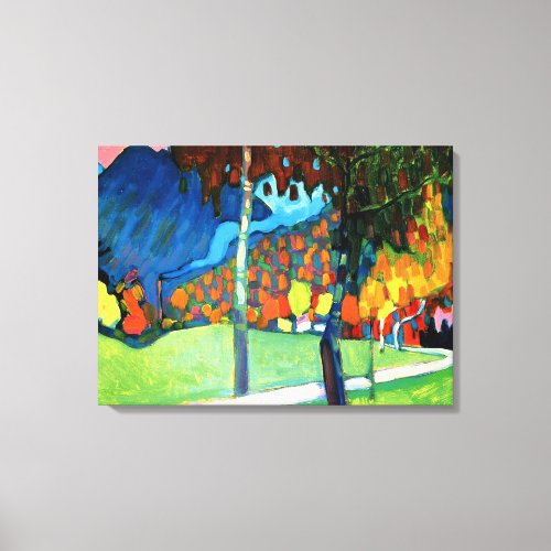 Kandinsky _ Autumn Study in Oberau vintage art Canvas Print