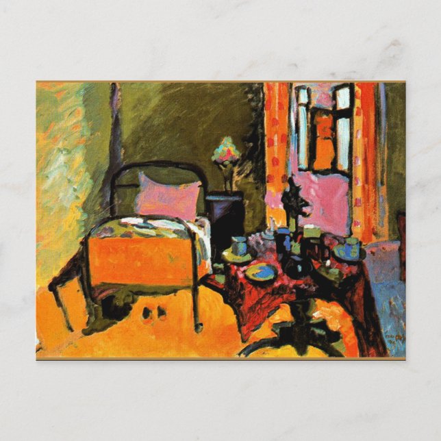 Kandinsky - Bedroom in Aintmillerstrasse Postcard (Front)