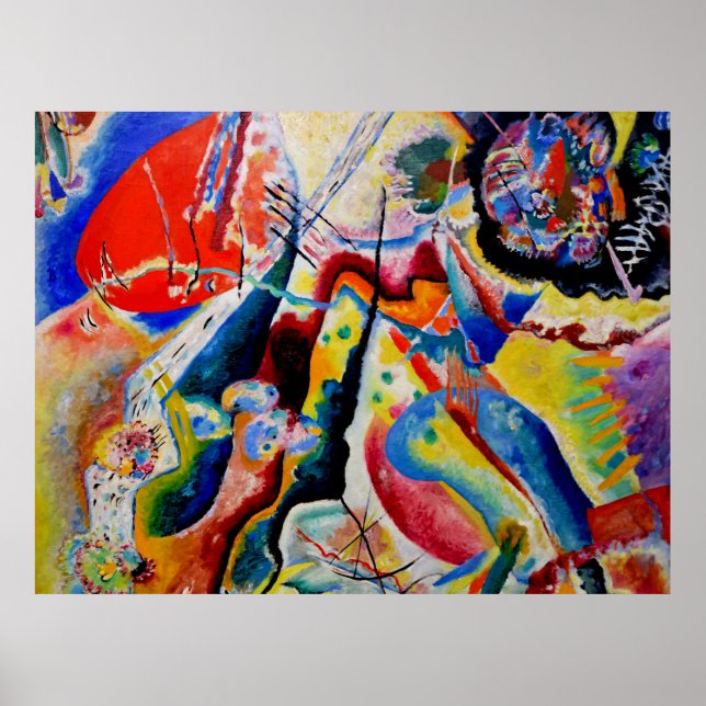 Kandinsky - Bild mit rotem fleck, Poster (Front)