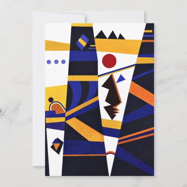 Kandinsky - Binding, colorful abstract artwork Card (Front)