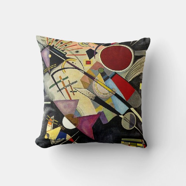 Kandinsky - Black Accompaniment Throw Pillow (Front)