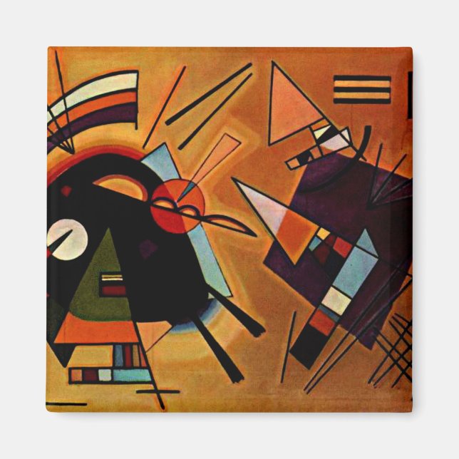 Kandinsky - Black and Violet, Magnet (Front)
