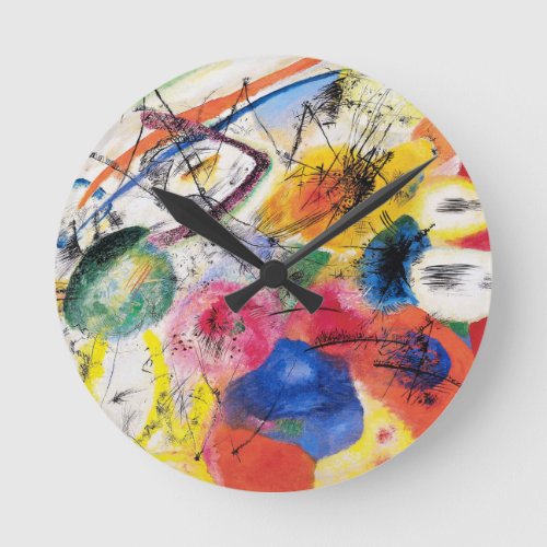 Kandinsky Black Lines Clock