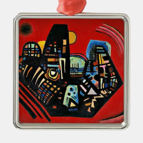 Kandinsky _ Black_Red famous painting Metal Ornament