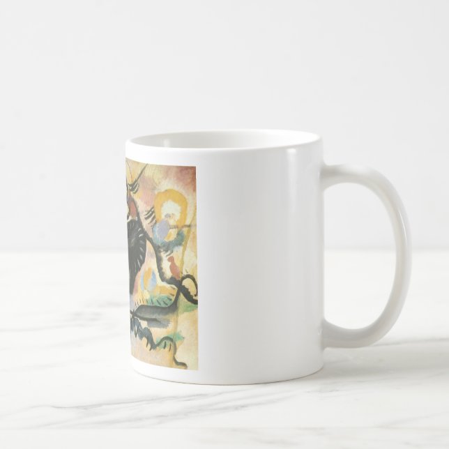 Kandinsky Black Spot Abstract Artwork Coffee Mug (Right)