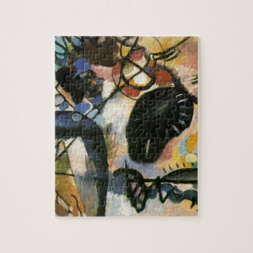 Kandinsky Black Spot Abstract Artwork Jigsaw Puzzle