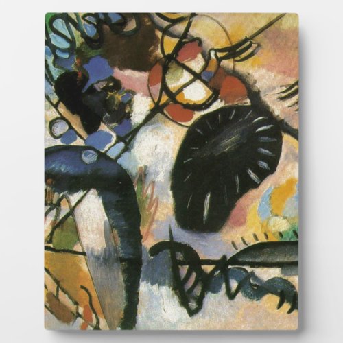 Kandinsky Black Spot Abstract Artwork Plaque