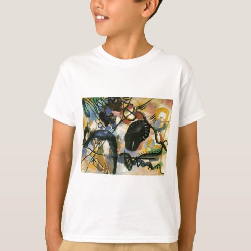 Kandinsky Black Spot Abstract Artwork T_Shirt