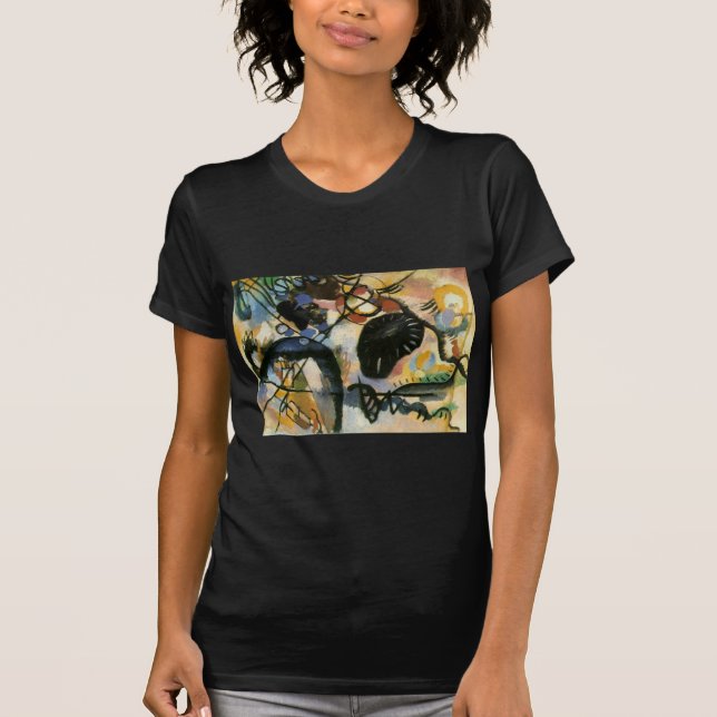 Kandinsky Black Spot Abstract Artwork T-Shirt (Front)