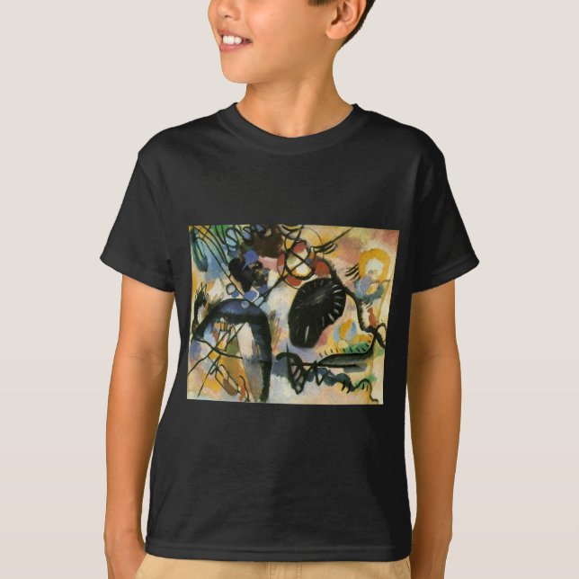Kandinsky Black Spot Abstract Artwork T-Shirt (Front)