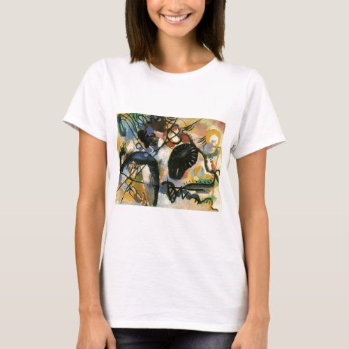 Kandinsky Black Spot Abstract Artwork T_Shirt