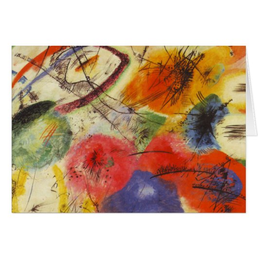 Kandinsky Black Strokes Abstract Painting Cards (Front Horizontal)