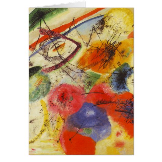 Kandinsky Black Strokes Abstract Painting Cards (Front)