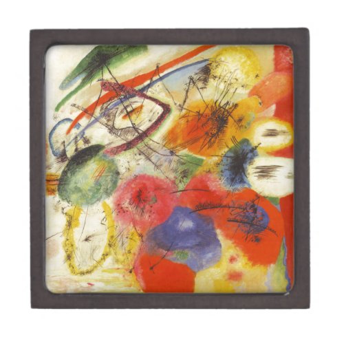 Kandinsky Black Strokes Abstract Painting Jewelry Box