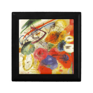 Kandinsky Black Strokes Abstract Painting Keepsake Box