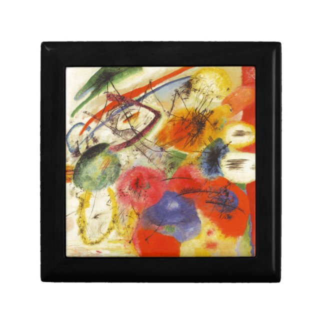 Kandinsky Black Strokes Abstract Painting Keepsake Box (Front)