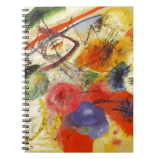 Kandinsky Black Strokes Abstract Painting Notebook (Front)