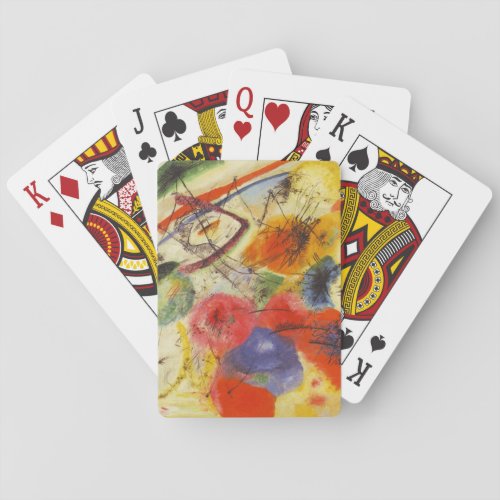 Kandinsky Black Strokes Abstract Painting Playing Cards