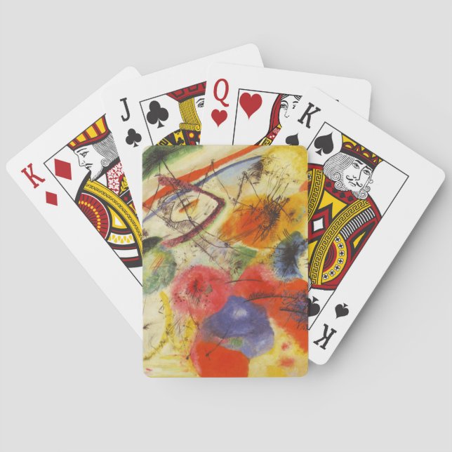 Kandinsky Black Strokes Abstract Painting Poker Cards (Back)
