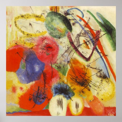 Kandinsky Black Strokes Abstract Painting Poster