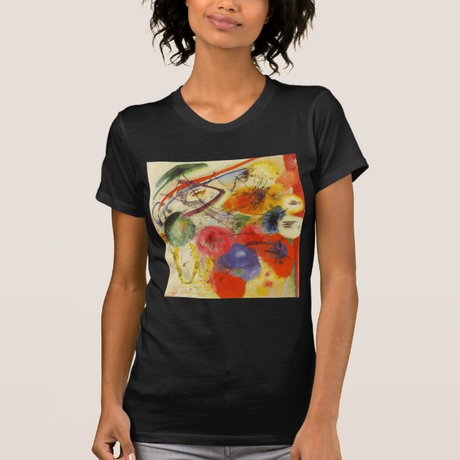 Kandinsky Black Strokes Abstract Painting T-Shirt (Front)