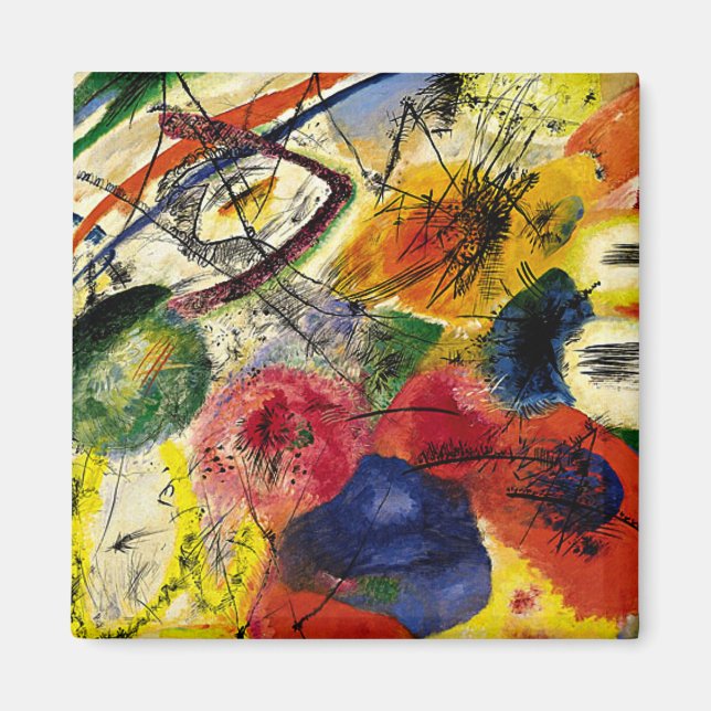 Kandinsky - Black Strokes Magnet (Front)