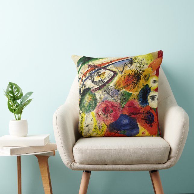 Kandinsky - Black Strokes, Throw Pillow (Chair)