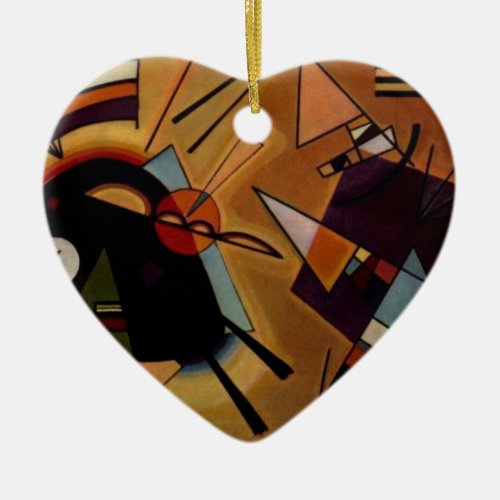 Kandinsky Black Violet Ceramic Ornament