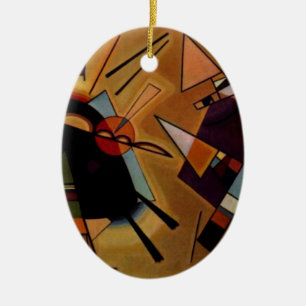 Kandinsky Black Violet Ceramic Ornament