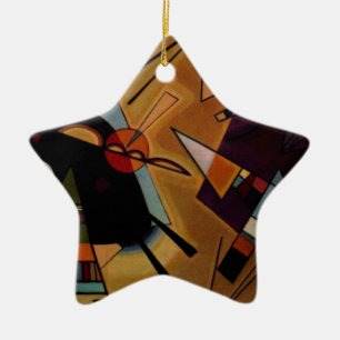 Kandinsky Black Violet Ceramic Ornament