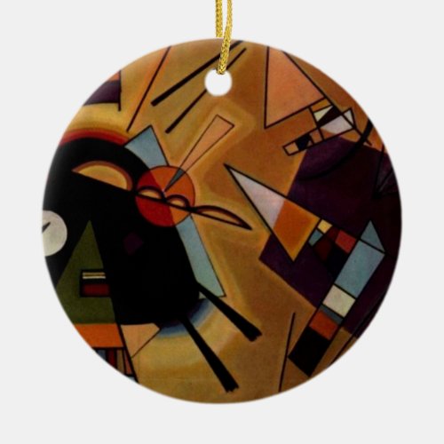 Kandinsky Black Violet Ceramic Ornament