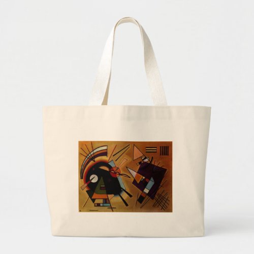 Kandinsky Black Violet Large Tote Bag